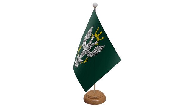 Mercian Regiment Small Flag with Wooden Stand